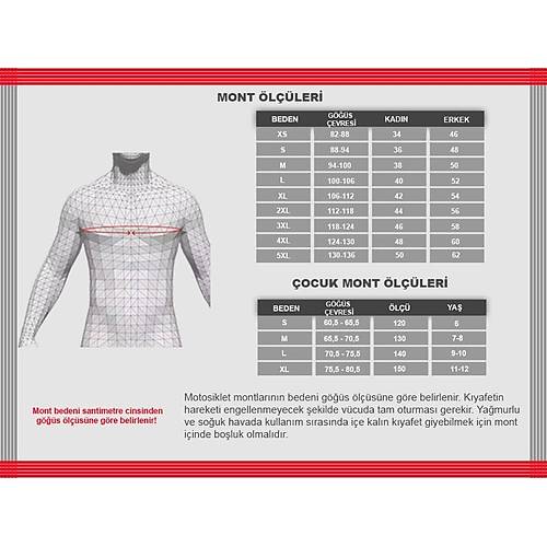 Prosev Long Floresan K�rm�z� 4 Mevsim Motosiklet Montu