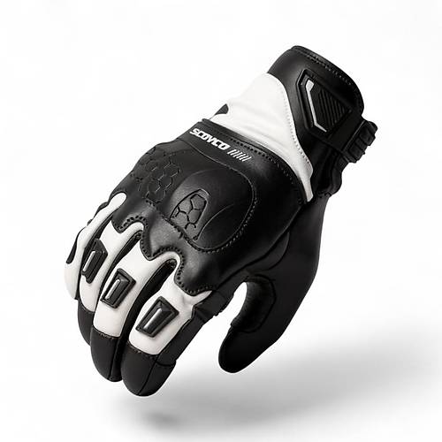 Scoyco MC192WP Siyah Beyaz Klk Motosiklet Eldiveni