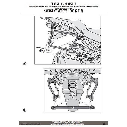 GIVI PLXR4113 KAWASAKI VERSYS 1000 (15-16) YAN �ANTA TA�IYICI