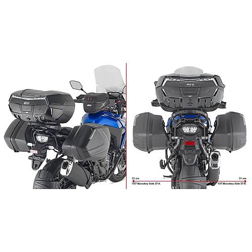 GIVI PLX3125 SUZUKI V-STROM 800 DE/SE (23-26) YAN �ANTA TA�IYICI