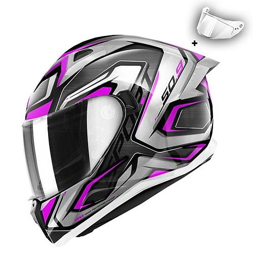 GIVI 50.9 ATOMIC LADY TITANIUM-GR�-PEMBE KASK
