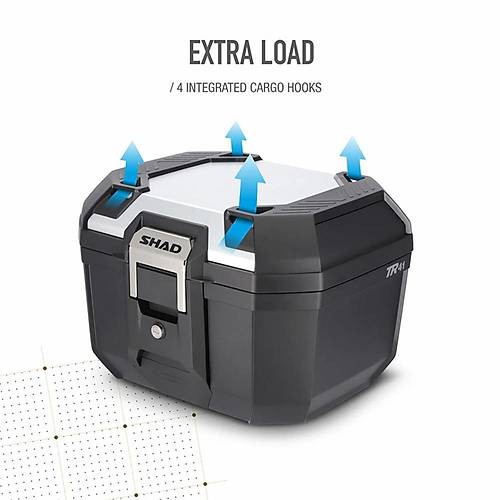 SHAD TR41 TERRA MOTOSKLET ARKA ANTA - ALMNYUM - TOP CASE