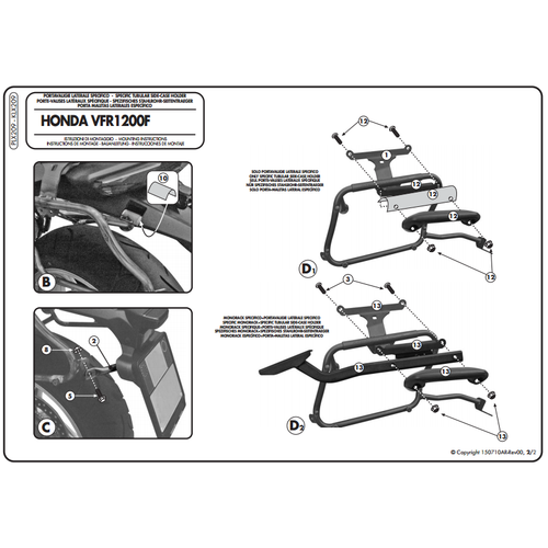 GIVI PLX209 HONDA VFR 1200F (10-16) YAN �ANTA TA�IYICI
