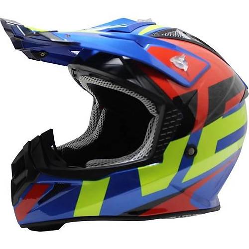 Free-M FR 801 Mavi-Krmz Cross Kask