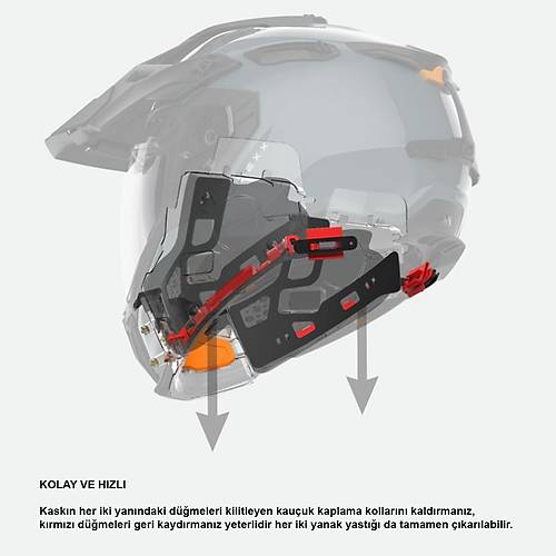 NEXX X.Wed 3 Trailmania Mat Gri-Turuncu Cross Kask