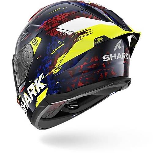 Shark Skwal Cup Speed Vib Mavi K�rm�z� Sar� Kapal� Kask
