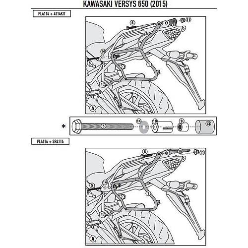 KAPPA KLX4114 KAWASAKI VERSYS 650 (15-22) YAN �ANTA TA�IYICI