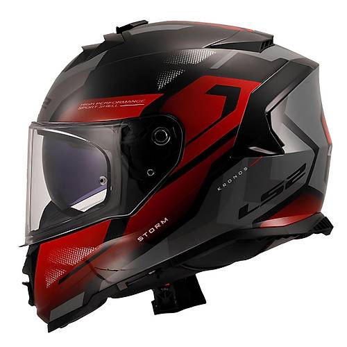 LS2 Storm 2 Kronos Krmz Gri Kapal Kask