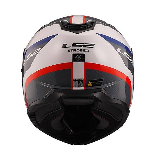 LS2 STROBE 2 MONZA SYAH-BEYAZ-KIRMIZI KASK