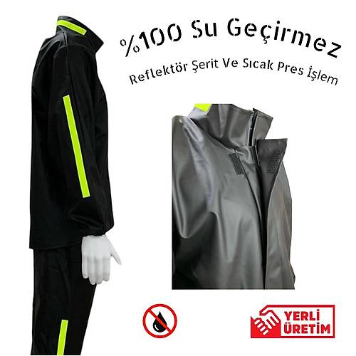 BeyMoto PVC Reflektrl Yamurluk Takm