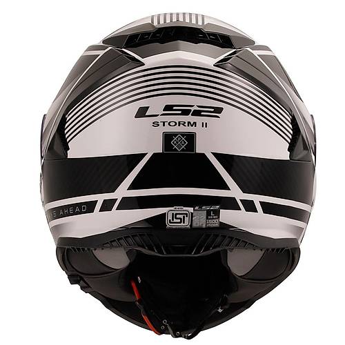 LS2 STORM 2 DODGER MAT S�YAH-BEYAZ KASK