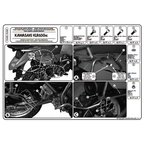 KAPPA KL448 KAWASAKI KLR 650 ENDURO (07-21) YAN �ANTA TA�IYICI