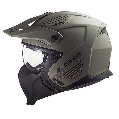LS2 DRIFTER MAT OLIVE YE��L KASK