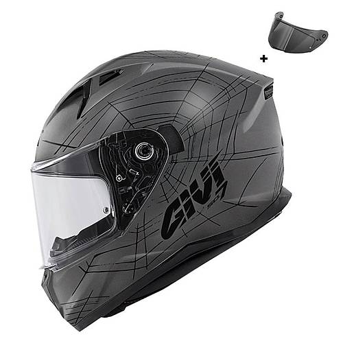 GIVI 50.7 PHOBIA MAT TITANIUM-S�YAH KASK