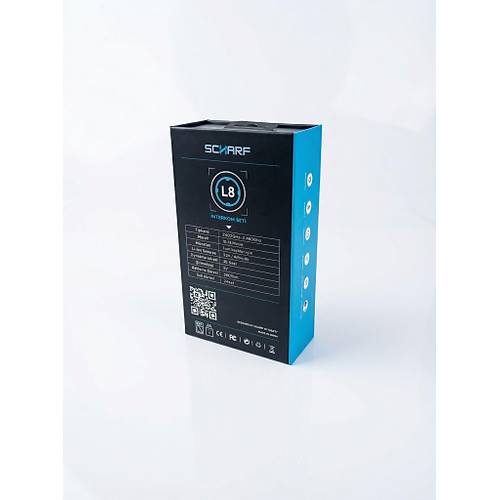 Scharf L8 PRO Mega Bass 2. Nesil Bluetooth 5.4 Motosiklet Intercom | 2 Ki�ilik |