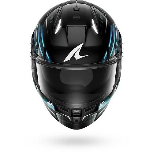 Shark Skwal �3 Light Blur Siyah Mavi Ye�il Kapal� Kask