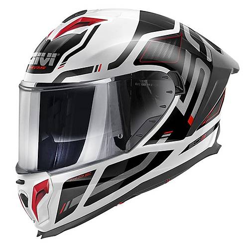 GIVI 50.3 QUASAR BEYAZ-S�YAH-KIRMIZI KASK