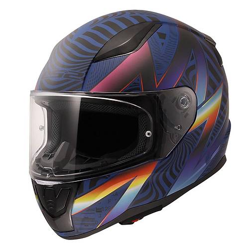 LS2 Rapid 2 Optik Mat Mavi-Mor Kapal Kask