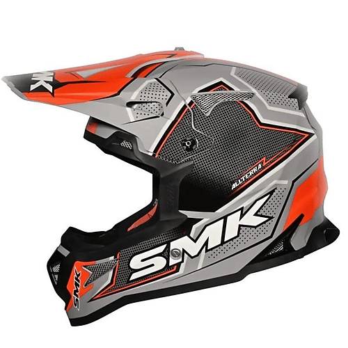 SMK ALLTERRA S01 MAVERIX CROSS KASK GR� TURUNCU ( GOGGLE HED�YEL� )