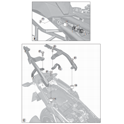 KAPPA KLR4105 KAWASAKI VERSYS 1000 (12-14) YAN �ANTA TA�IYICI