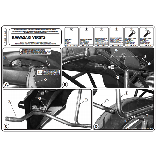 GIVI PL447 KAWASAKI VERSYS 650 (06-09) YAN �ANTA TA�IYICI