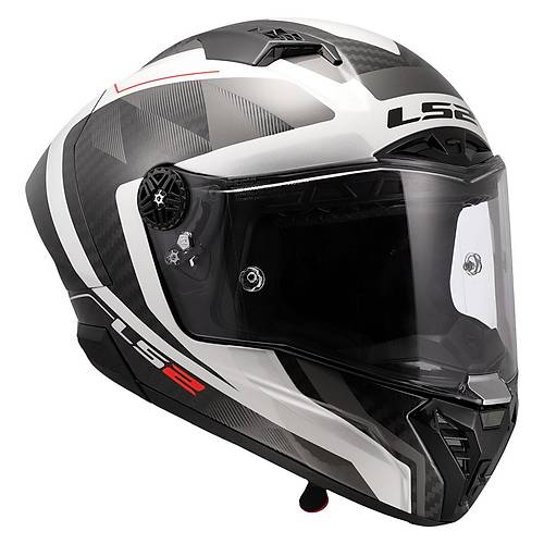 LS2 THUNDER KARBON GP AERO RAUTE BEYAZ-GR� KASK
