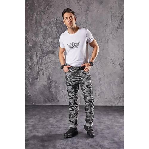 MOTOBIKE JEANS 6008 ERKEK GR KAMUFLAJ KOT PANTOLON