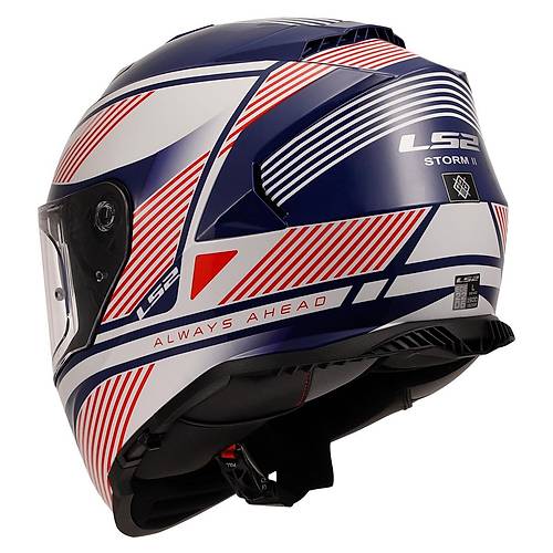 LS2 Storm 2 Dodger Beyaz-Navy Mavi Kapal Kask