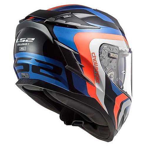 LS2 Challenger Galatic Mavi-Turuncu Kapal Kask