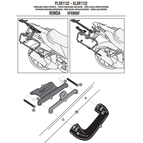 GIVI PLXR1132 HONDA VFR 800 F (14-20) YAN �ANTA TA�IYICI