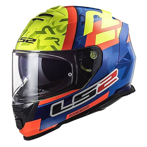 LS2 Storm 2 Salvador Mavi-Neon Sar Kapal Kask