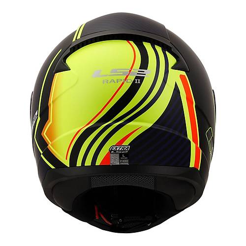 LS2 Rapid 2 Extra Mat Neon Sar-Navy Mavi Kapal Kask