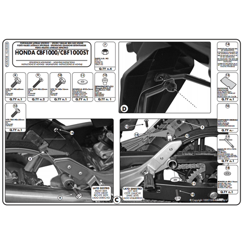 KAPPA KLXR208 HONDA CBF 1000 - ST (10-14) YAN �ANTA TA�IYICI