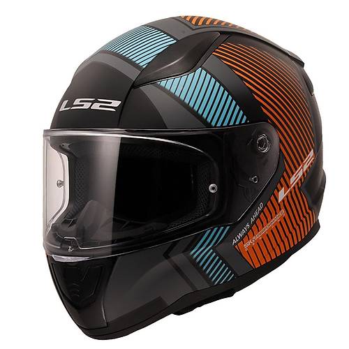 LS2 Rapid 2 Extra Mat Gri-Neon Turuncu Kapal Kask