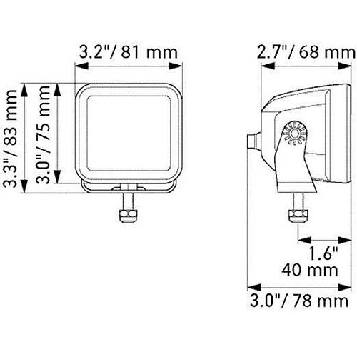 HELLA 3.2 CUBE SPOT LED MOTOS�KLET S�S FARI