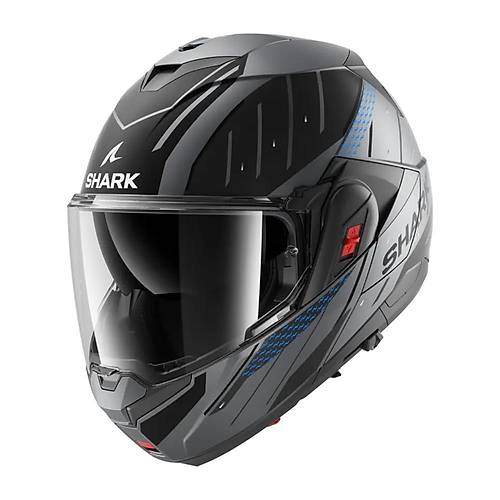 Shark Oxo Rydger Mat Siyah-Gri-Mavi ene Alr Kask