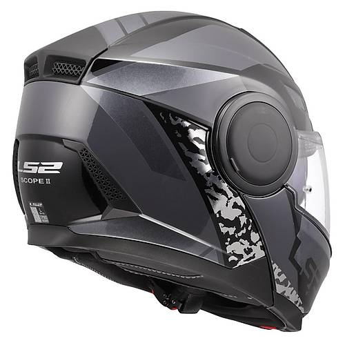 LS2 SCOPE 2 OXYD S�YAH-TITANIUM KASK