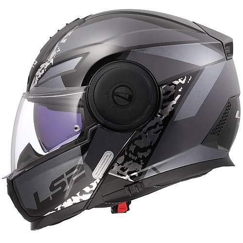 LS2 SCOPE 2 OXYD S�YAH-TITANIUM KASK