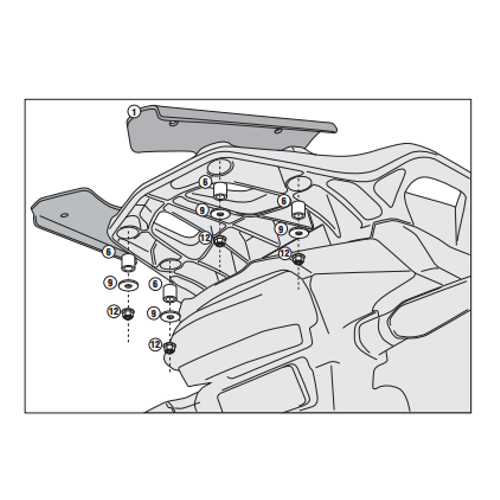 KAPPA KR1110 HONDA VFR 1200X CROSSTOURER (12-19) ARKA �ANTA TA�IYICI