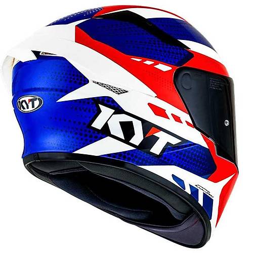 KYT TT-Course Gear Mavi-Krmz Kapal Kask