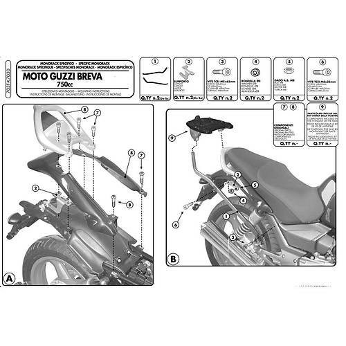 GIVI 703F MOTO GUZZI BREVA 750 (03-12) ARKA �ANTA TA�IYICI