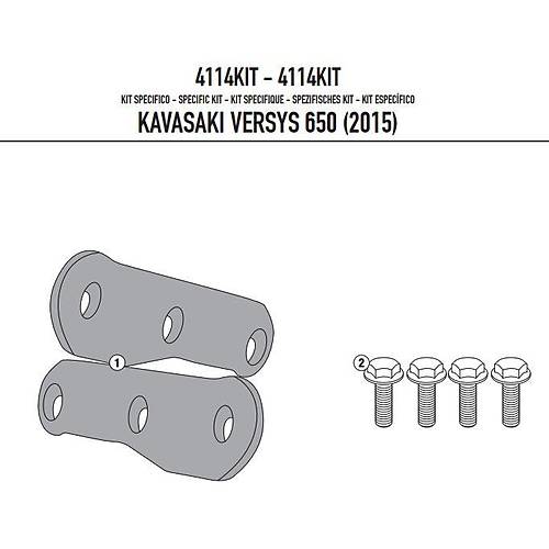 GIVI 4114KIT KAWASAKI VERSYS 650 (15-24) YAN �ANTA TA�IYICI BA�LANTI KITI
