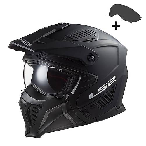 LS2 DRIFTER MAT S�YAH KASK