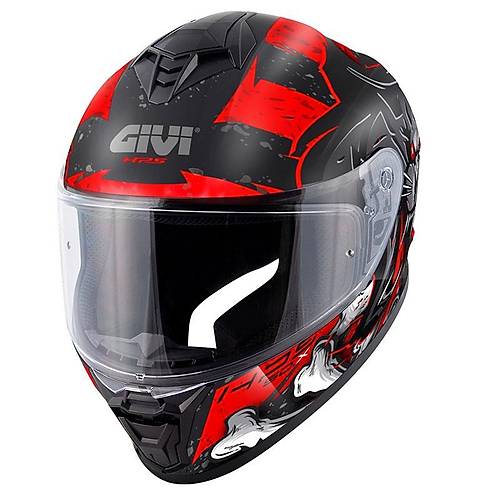 GIVI 50.X WILD MAT SYAH-KIRMIZI KASK