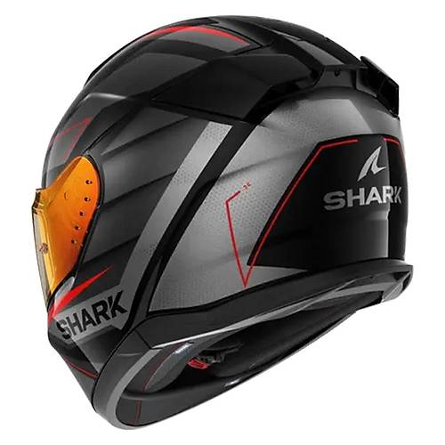 SHARK D-SKWAL 3 SIZLAR SYAH GR KIRMIZI KAPALI KASK