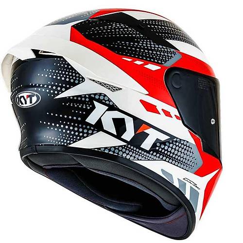 KYT TT-Course Gear Siyah-Krmz Kapal Kask