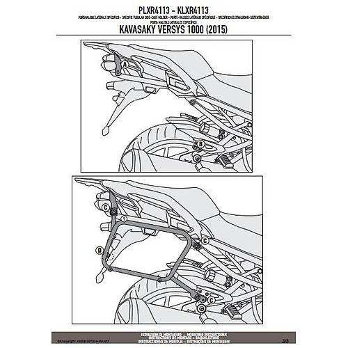 GIVI PLXR4113 KAWASAKI VERSYS 1000 (15-16) YAN �ANTA TA�IYICI