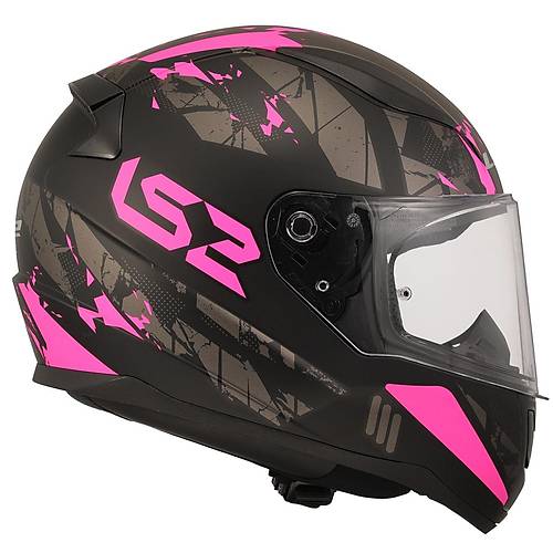 LS2 RAPID 2 PALIMNESIS MAT S�YAH-PEMBE KASK
