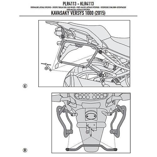 GIVI PLR4113 KAWASAKI VERSYS 1000 (15-16) YAN �ANTA TA�IYICI