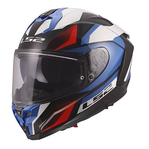 Ls2 Challenger 2 V�per Beyaz-Mavi-K�rm�z� Kask